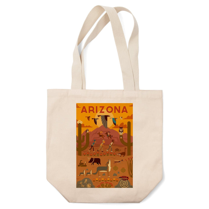 Arizona, Geometric, Lantern Press Artwork, Tote Bag Totes Lantern Press 