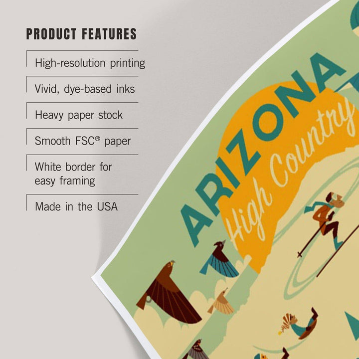 Arizona High Country, Mountain Geometric, Art & Giclee Prints Art Lantern Press 