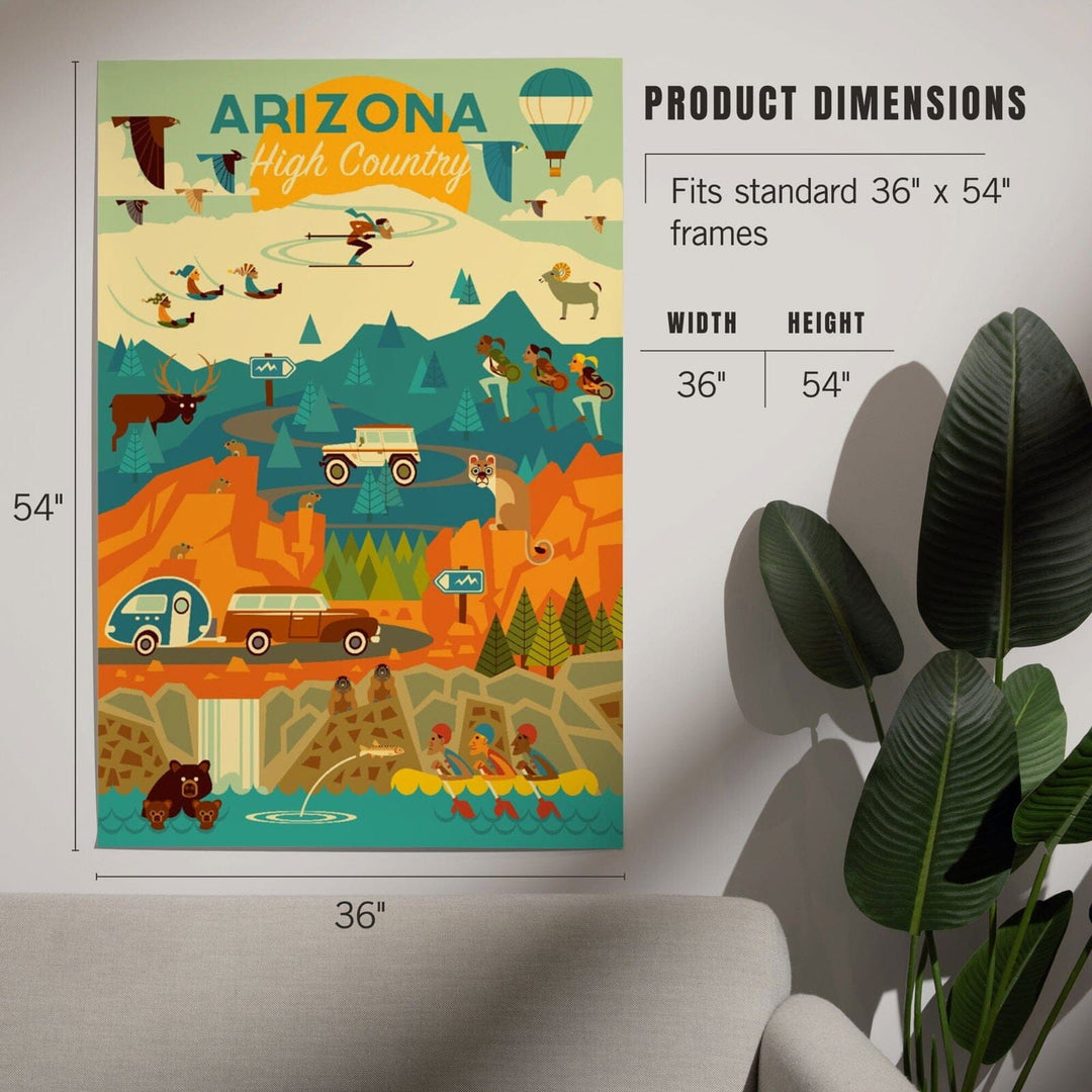 Arizona High Country, Mountain Geometric, Art & Giclee Prints Art Lantern Press 