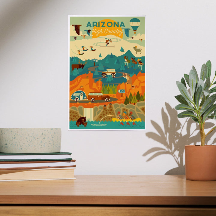 Arizona High Country, Mountain Geometric, Art & Giclee Prints Art Lantern Press 