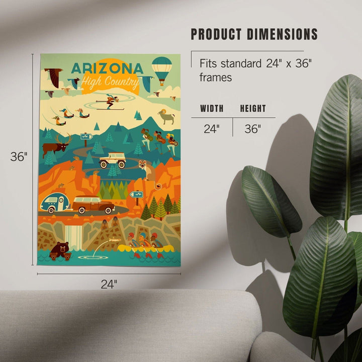 Arizona High Country, Mountain Geometric, Art & Giclee Prints Art Lantern Press 