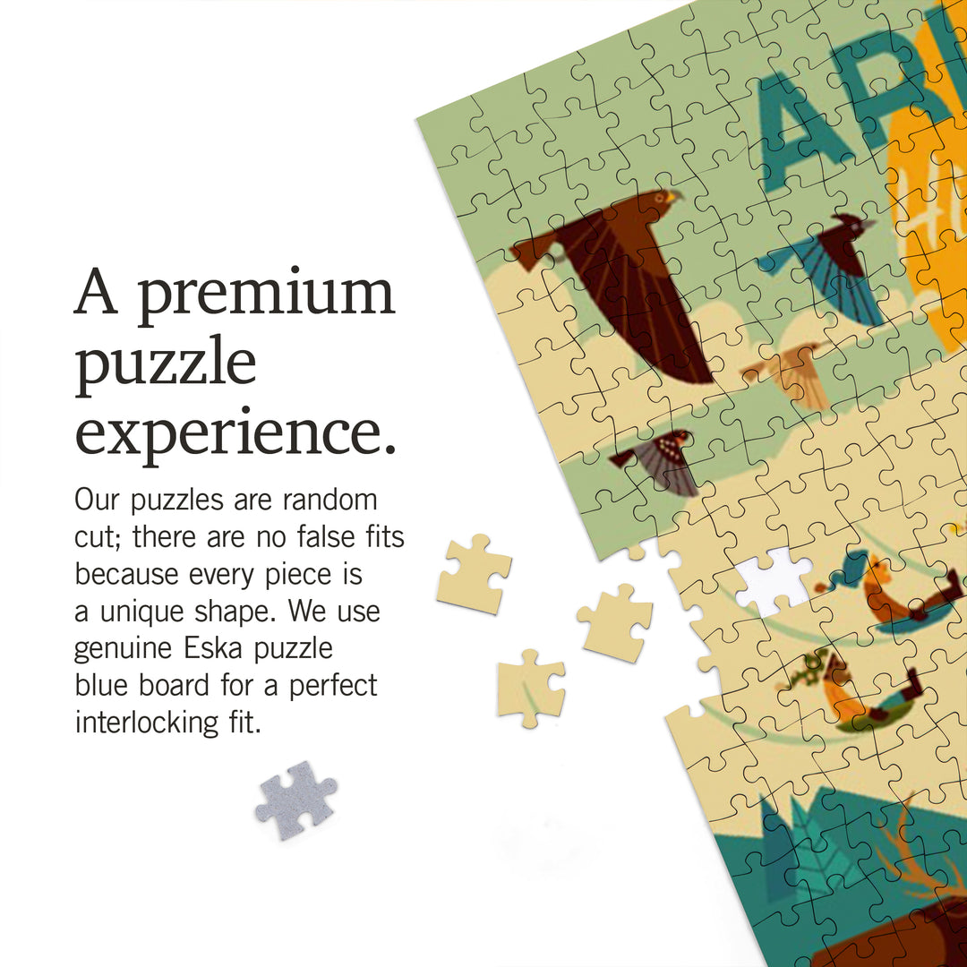 Arizona High Country, Mountain Geometric, Jigsaw Puzzle Puzzle Lantern Press 