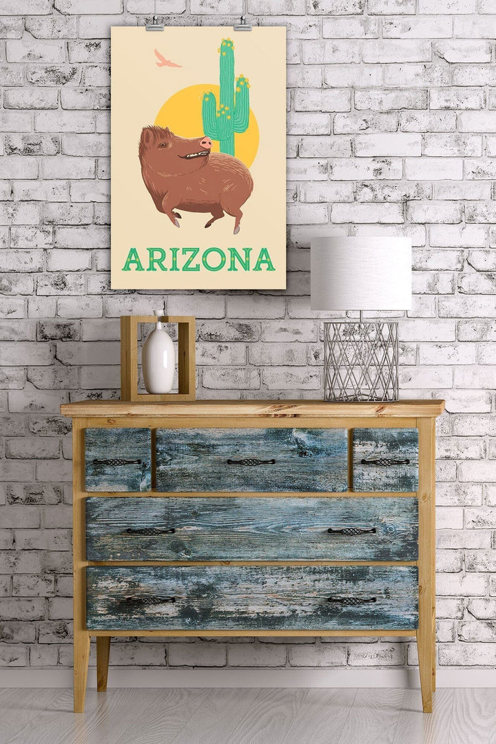 Arizona, Javelina, Art & Giclee Prints Art Lantern Press 