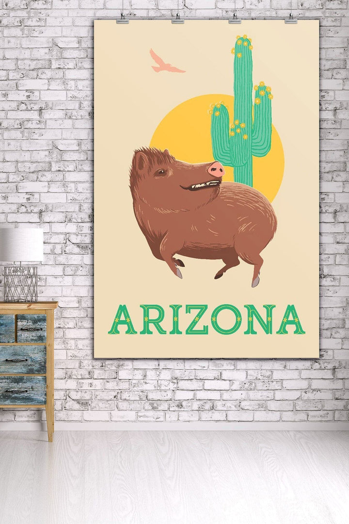 Arizona, Javelina, Art & Giclee Prints Art Lantern Press 