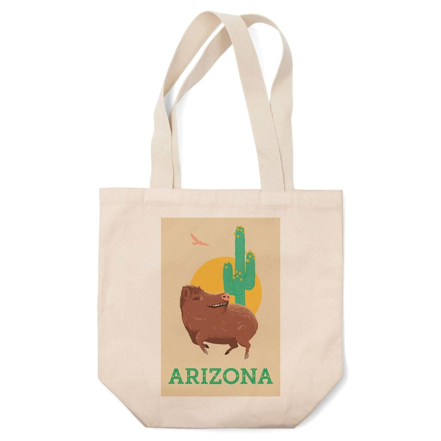 Arizona, Javelina, Lantern Press Artwork, Tote Bag Totes Lantern Press 