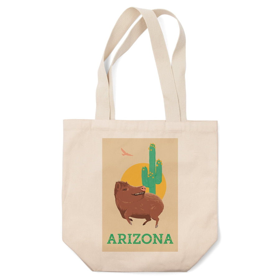 Arizona, Javelina, Lantern Press Artwork, Tote Bag Totes Lantern Press 