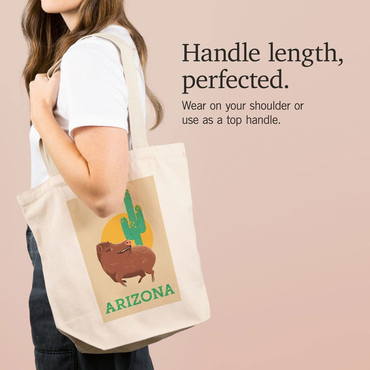 Arizona, Javelina, Lantern Press Artwork, Tote Bag Totes Lantern Press 