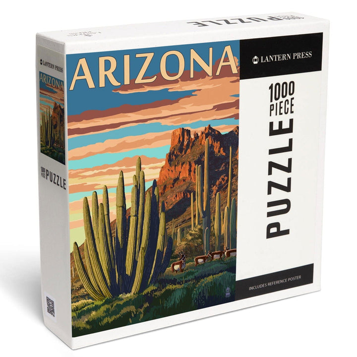 Arizona, Organ Pipe Cactus, Jigsaw Puzzle Puzzle Lantern Press 