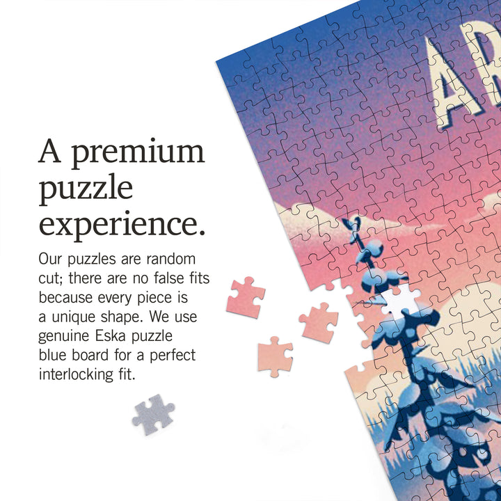 Arizona, Shred the Gnar, Snowboarding, Jigsaw Puzzle Puzzle Lantern Press 