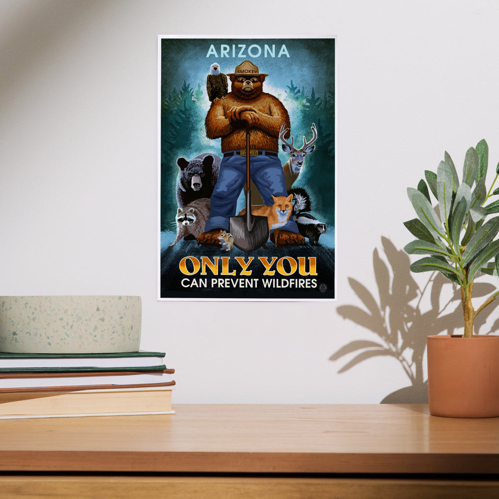 Arizona, Smokey Bear, Only You Can Prevent Wildfires, Art & Giclee Prints Art Lantern Press 