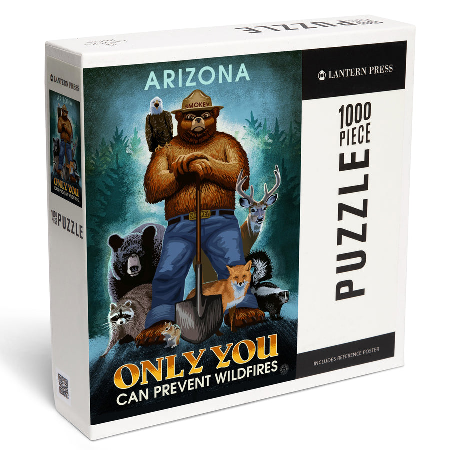 Arizona, Smokey Bear, Only You Can Prevent Wildfires, Jigsaw Puzzle Puzzle Lantern Press 