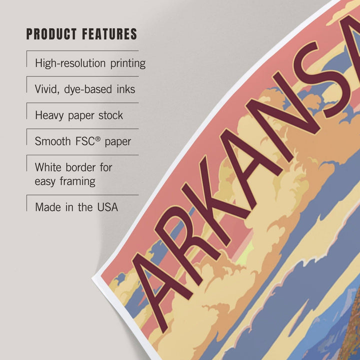 Arkansas, Outlook and Sunset Scene, Art & Giclee Prints Art Lantern Press 