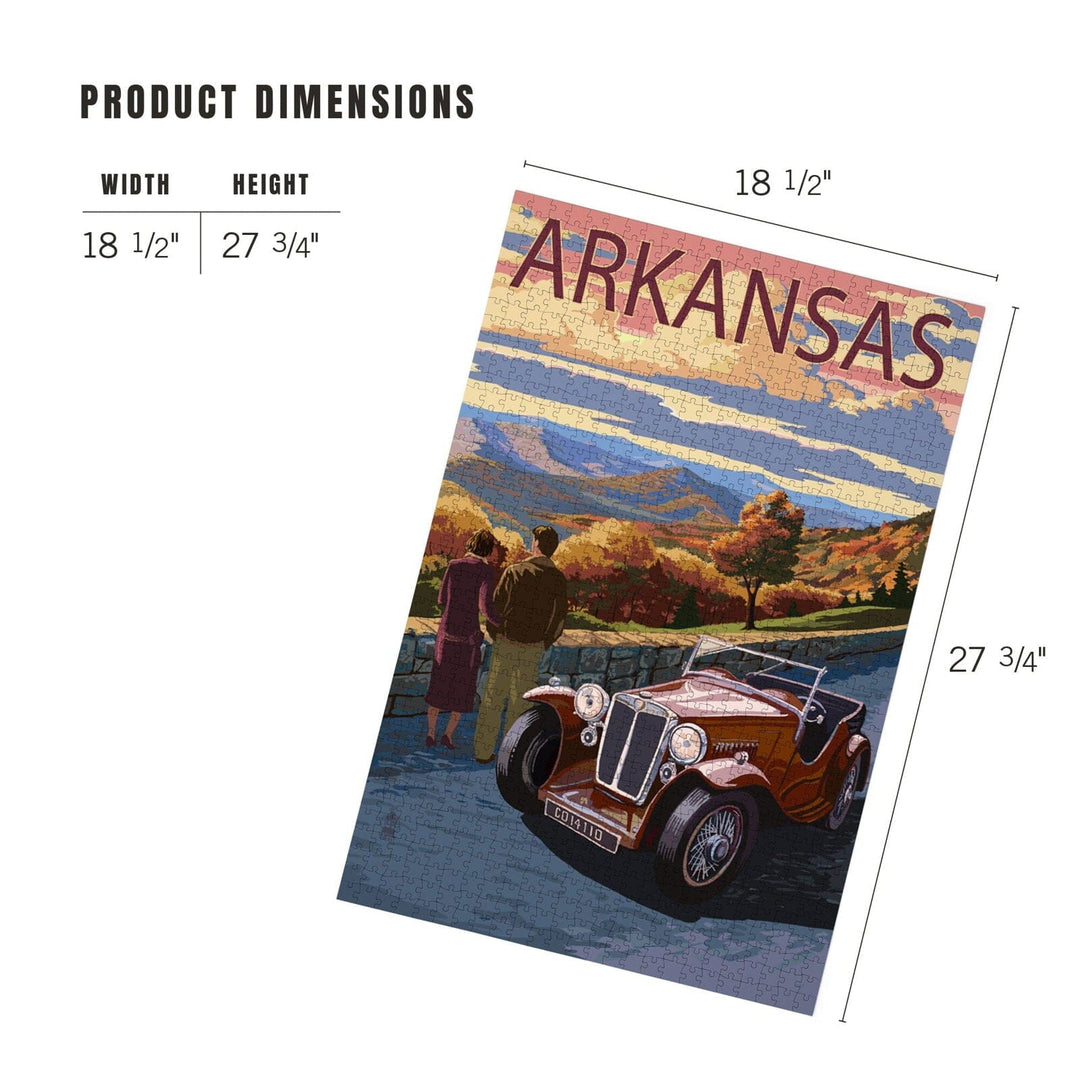 Arkansas, Outlook and Sunset Scene, Jigsaw Puzzle Puzzle Lantern Press 