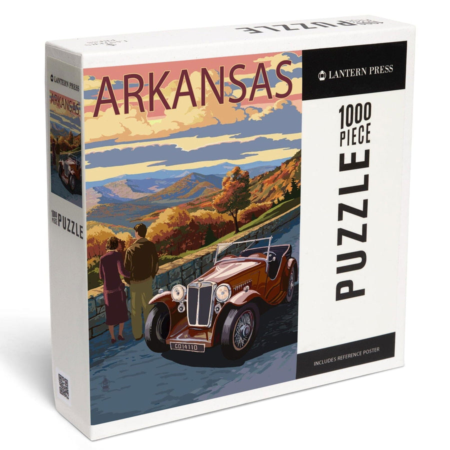 Arkansas, Outlook and Sunset Scene, Jigsaw Puzzle Puzzle Lantern Press 