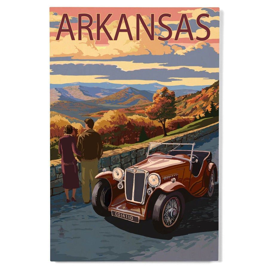 Arkansas, Outlook & Sunset Scene, Lantern Press Artwork, Wood Signs and Postcards Wood Lantern Press 