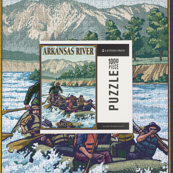 Arkansas River, Colorado, River Rafting, Jigsaw Puzzle Puzzle Lantern Press 