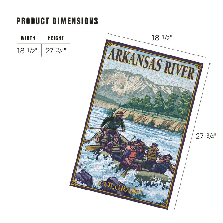 Arkansas River, Colorado, River Rafting, Jigsaw Puzzle Puzzle Lantern Press 