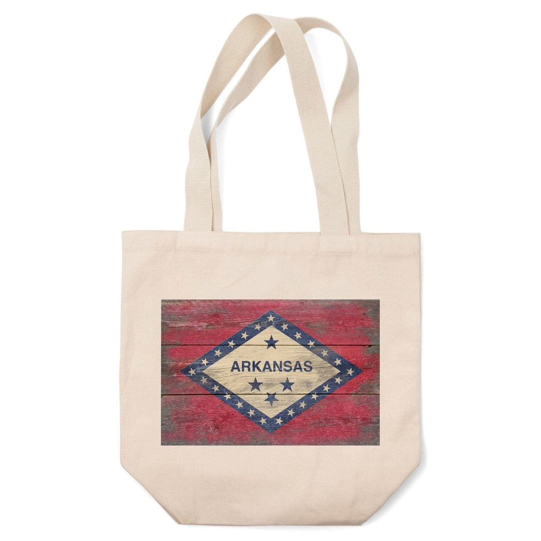 Arkansas, Rustic State Flag, Lantern Press Artwork, Tote Bag Totes Lantern Press 