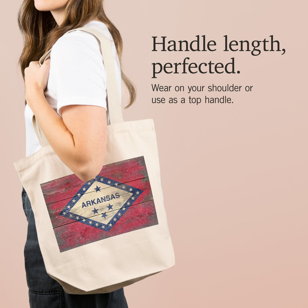 Arkansas, Rustic State Flag, Tote Bag Totes Lantern Press 