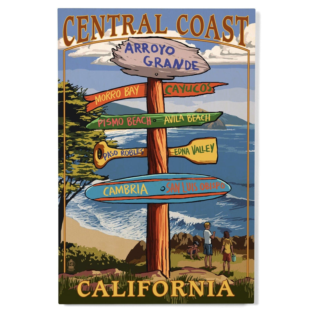 Arroyo Grande, California, Destination Sign, Lantern Press Poster, Wood Signs and Postcards Wood Lantern Press 