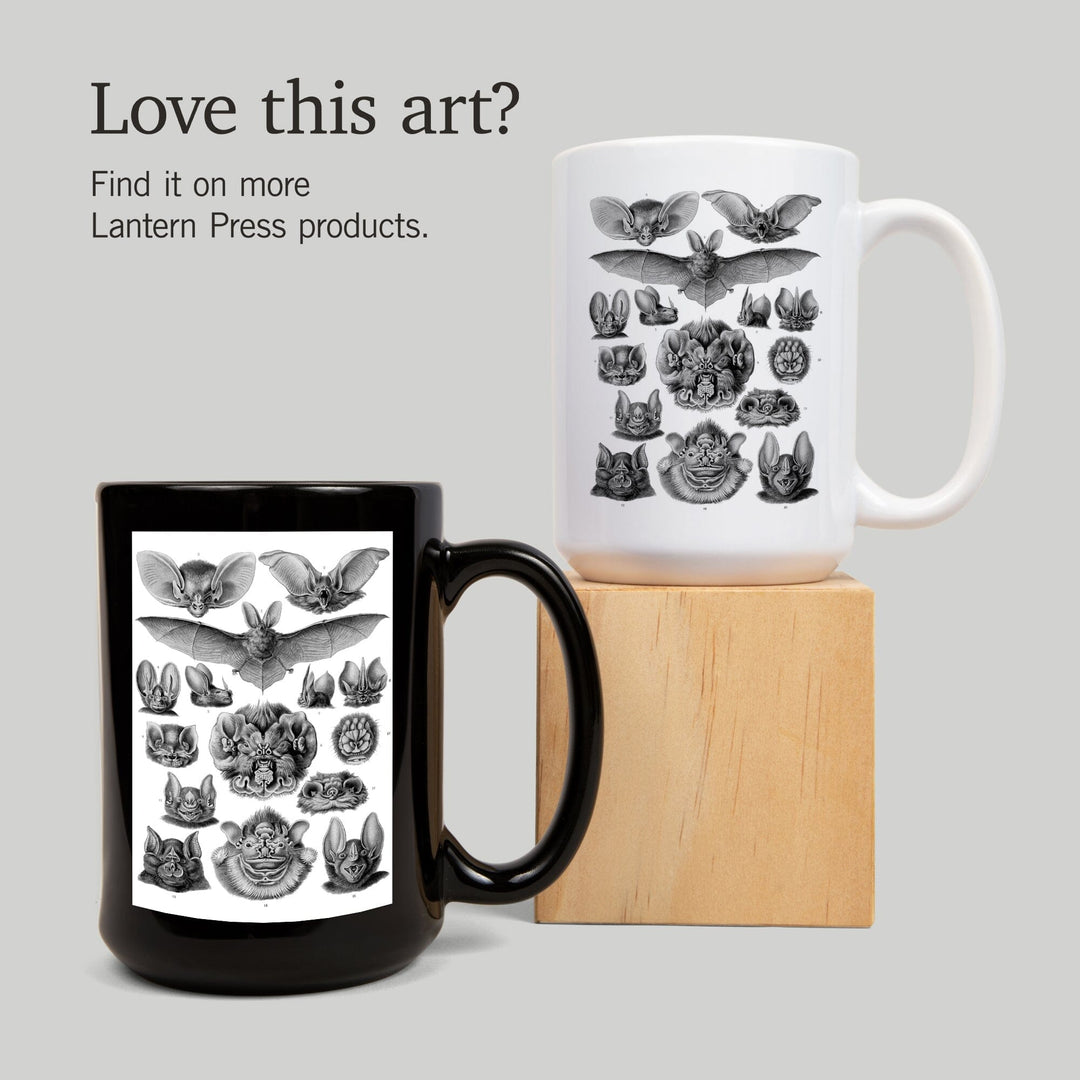 Art Forms of Nature, Chiroptera (Bats), Ernst Haeckel Artwork, Ceramic Mug Mugs Lantern Press 