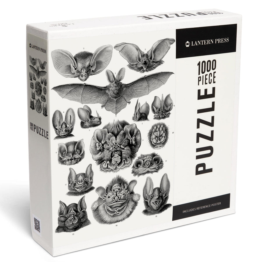 Art Forms of Nature, Chiroptera (Bats), Ernst Haeckel Artwork, Jigsaw Puzzle Puzzle Lantern Press 