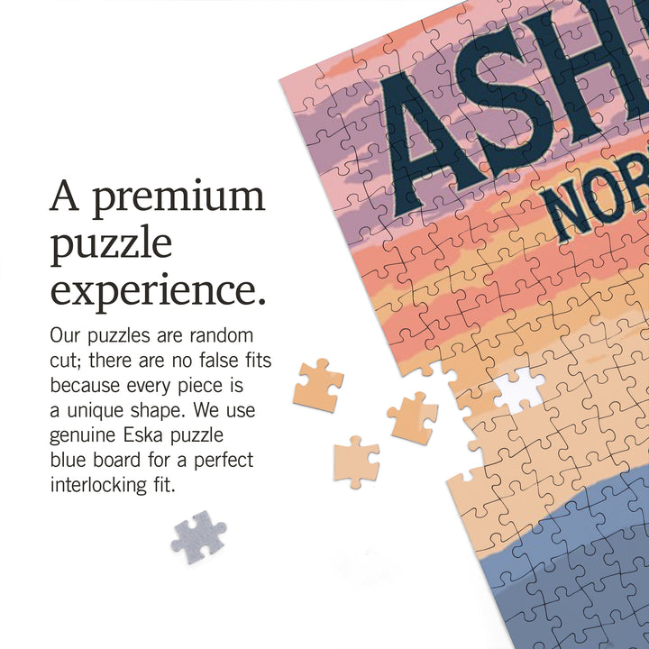 Asheville, North Carolina, Bears and Spring Flowers, Jigsaw Puzzle Puzzle Lantern Press 