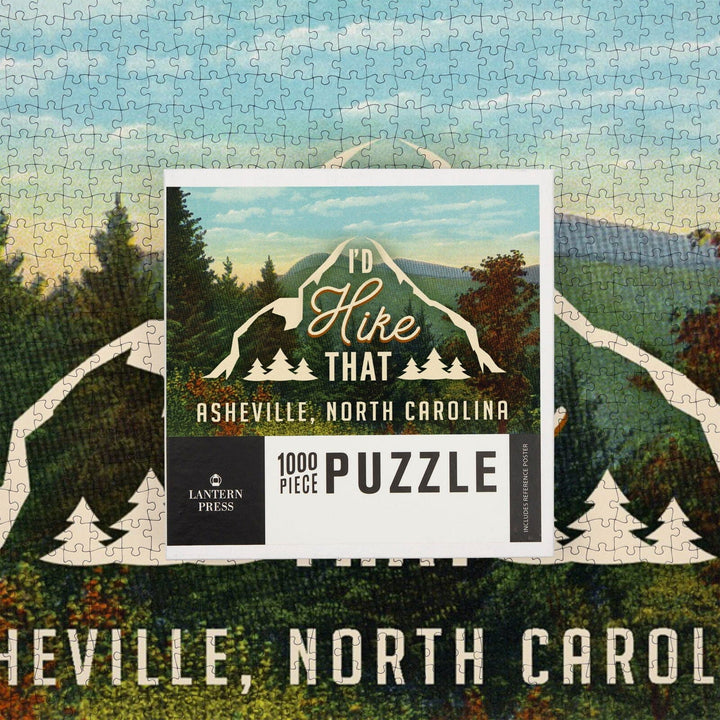 Asheville, North Carolina, I'd Hike That, Jigsaw Puzzle Puzzle Lantern Press 