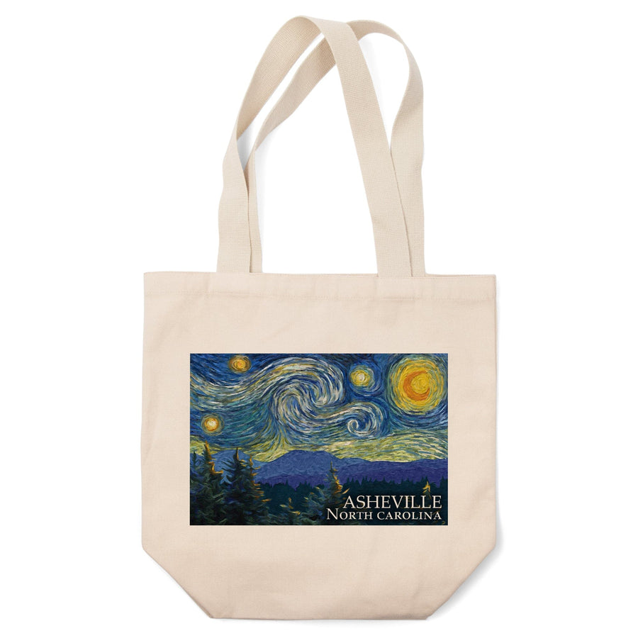 Asheville, North Carolina, Starry Night, Tote Bag Totes Lantern Press 