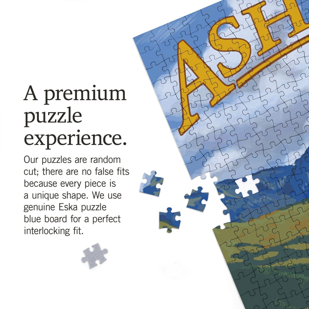 Ashland, Oregon, Field and Flowers, Jigsaw Puzzle Puzzle Lantern Press 