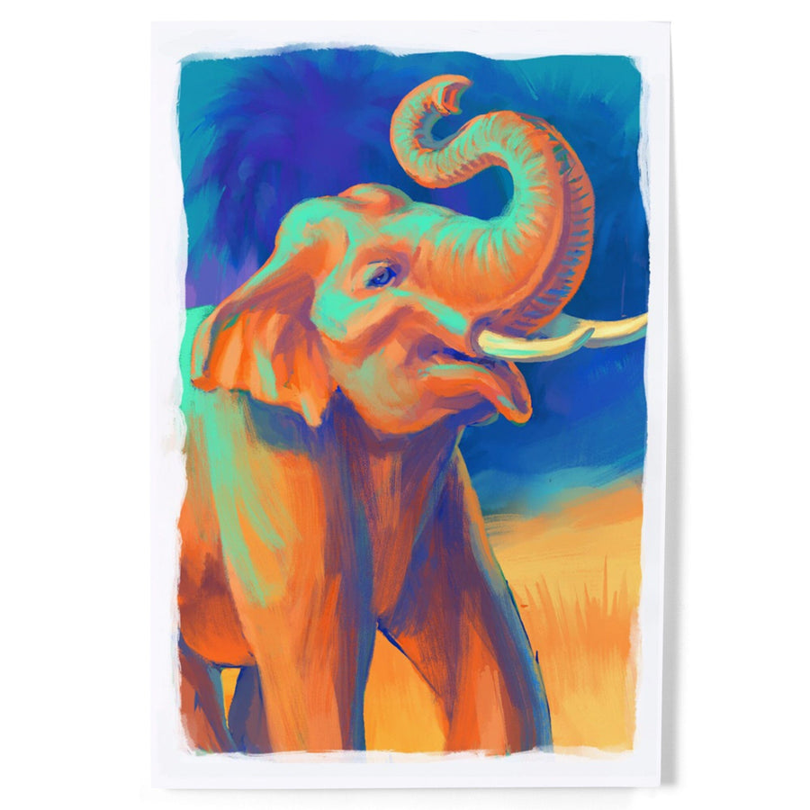 Asian Elephant, Vivid, Art & Giclee Prints Art Lantern Press 