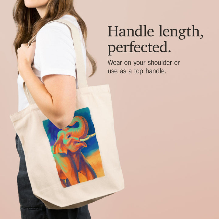Asian Elephant, Vivid, Tote Bag Totes Lantern Press 