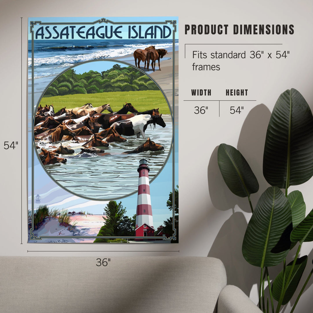 Assateague Island, Maryland, Montage, Art & Giclee Prints Art Lantern Press 