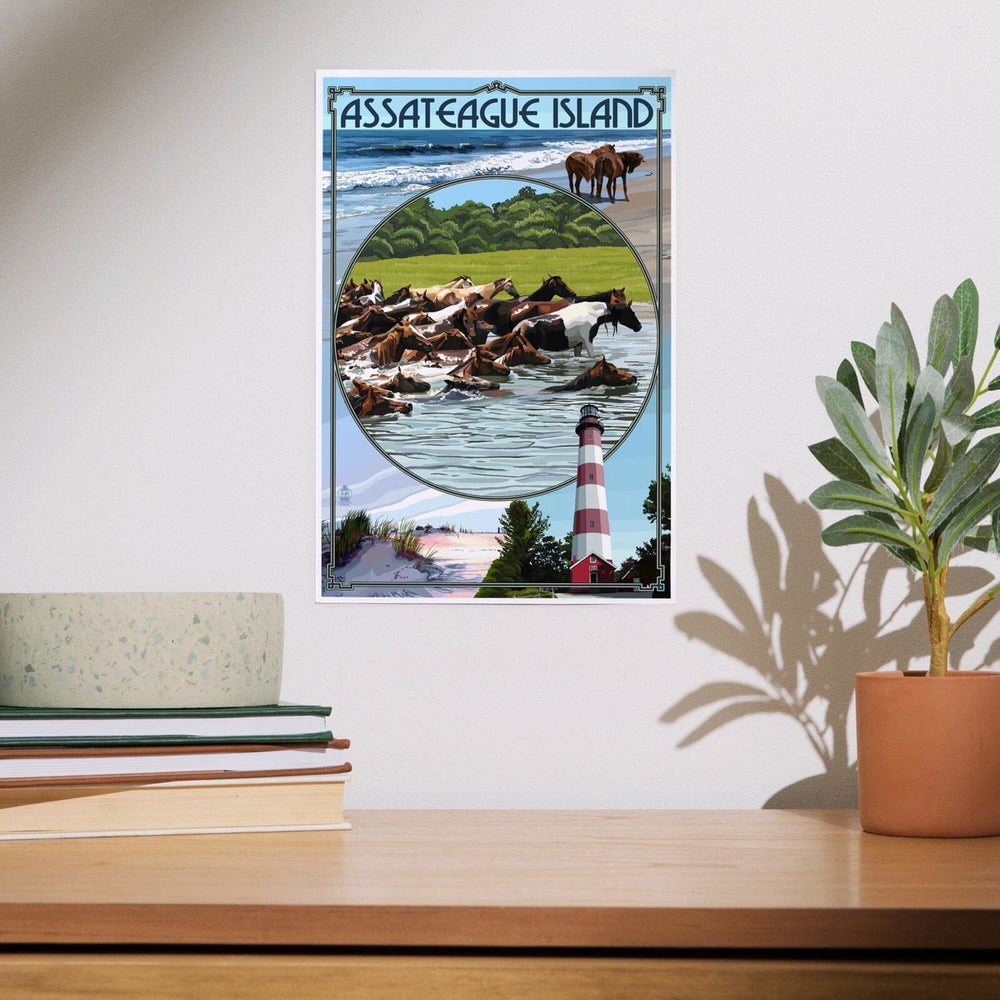 Assateague Island, Maryland, Montage, Art & Giclee Prints Art Lantern Press 