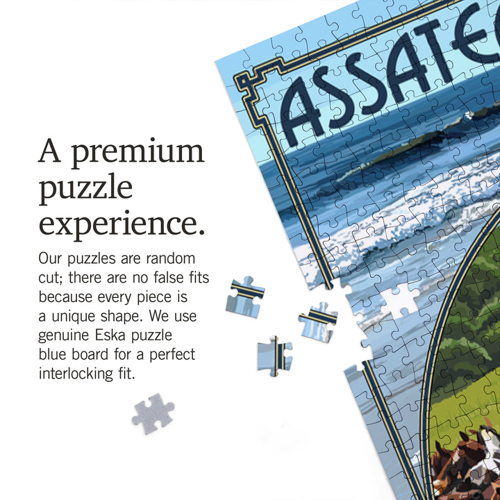Assateague Island, Maryland, Montage, Jigsaw Puzzle Puzzle Lantern Press 