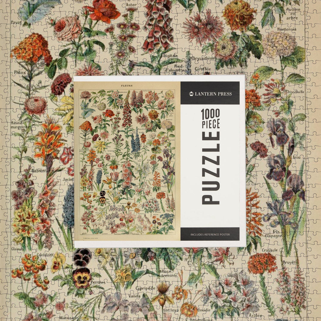 Puzzle Flowers on stamps, 1 000 pieces