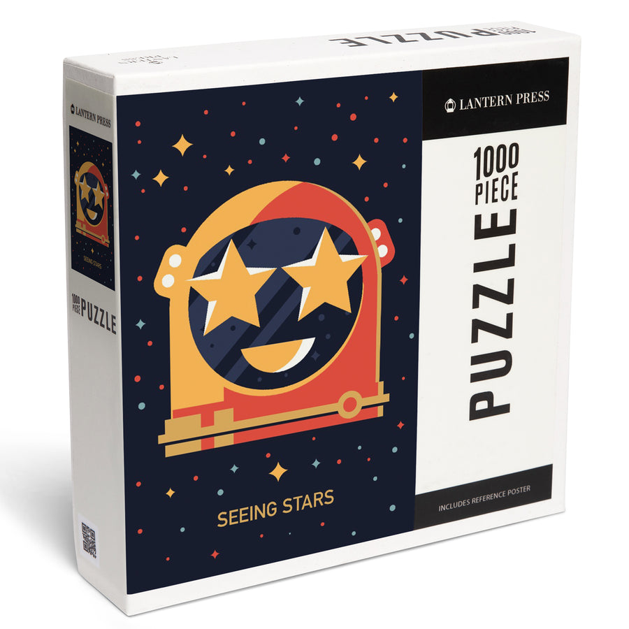 Astronaut Helmet, Seeing Stars, Jigsaw Puzzle Puzzle Lantern Press 