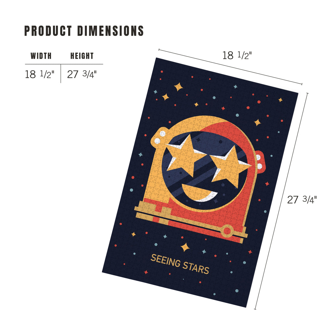 Astronaut Helmet, Seeing Stars, Jigsaw Puzzle Puzzle Lantern Press 