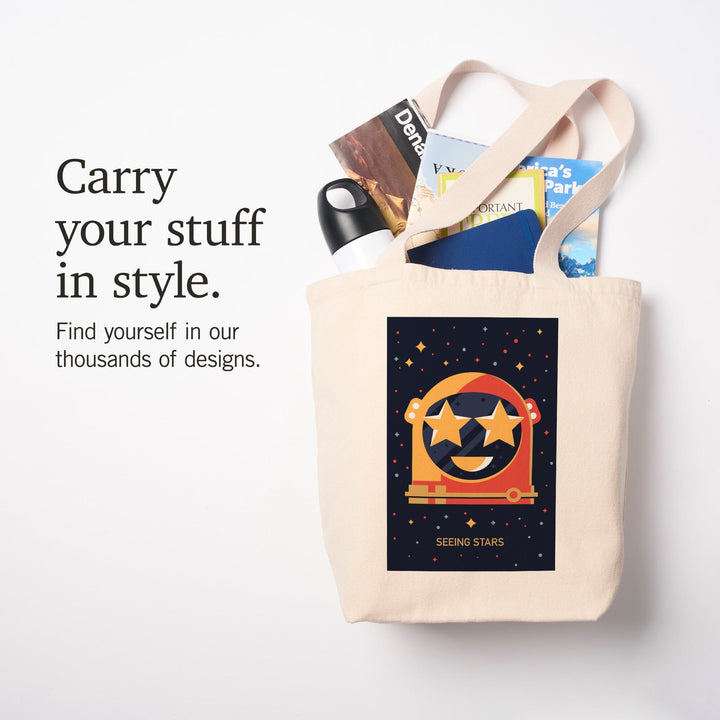 Astronaut Helmet, Seeing Stars, Tote Bag Totes Lantern Press 