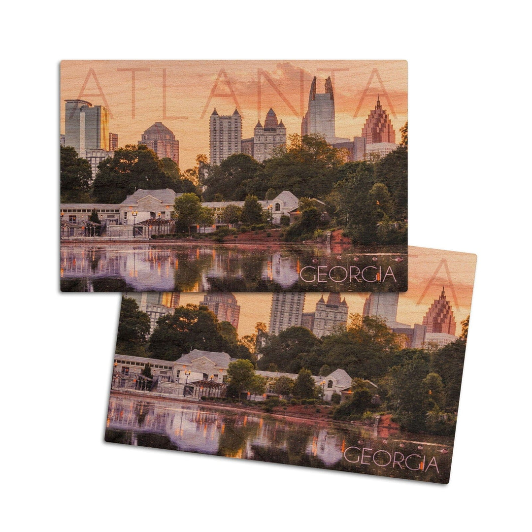 Atlanta, Georgia, Piedmont Park, Lantern Press Photography, Wood Signs and Postcards Wood Lantern Press 4x6 Wood Postcard Set 