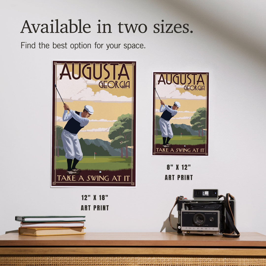 Augusta, Georgia, Take a Swing at It, Art & Giclee Prints Art Lantern Press 