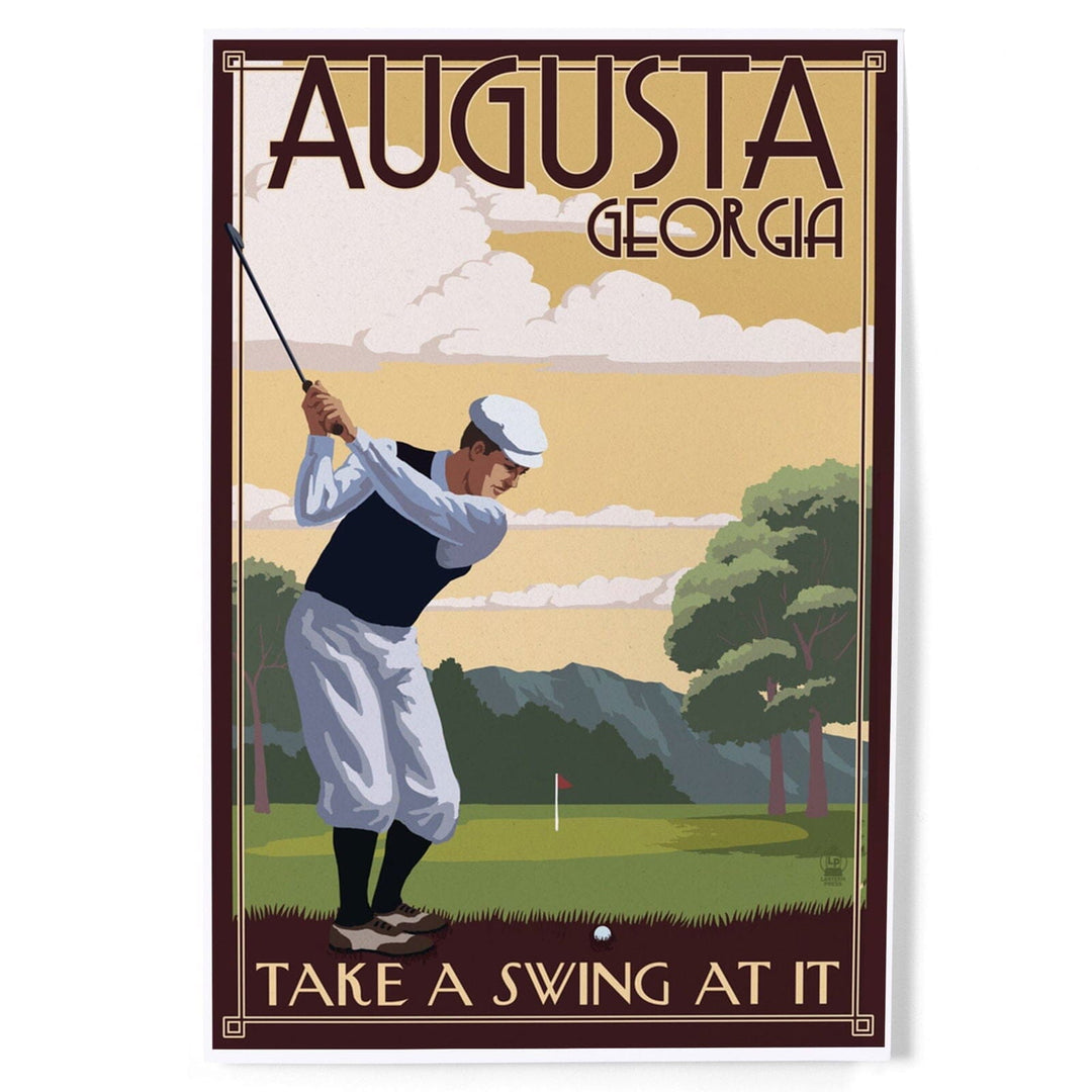 Augusta, Georgia, Take a Swing at It, Art & Giclee Prints Art Lantern Press 