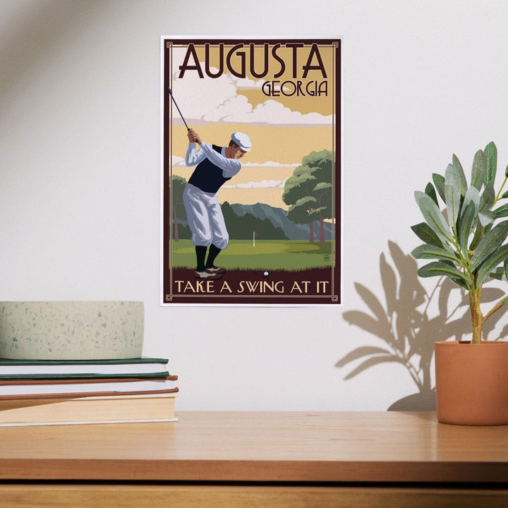 Augusta, Georgia, Take a Swing at It, Art & Giclee Prints Art Lantern Press 