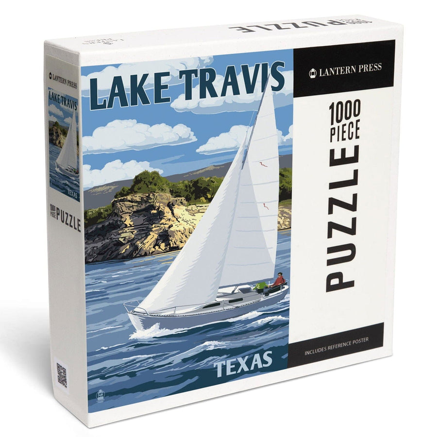 Austin, Texas, Lake Travis Sailing Scene, Jigsaw Puzzle Puzzle Lantern Press 