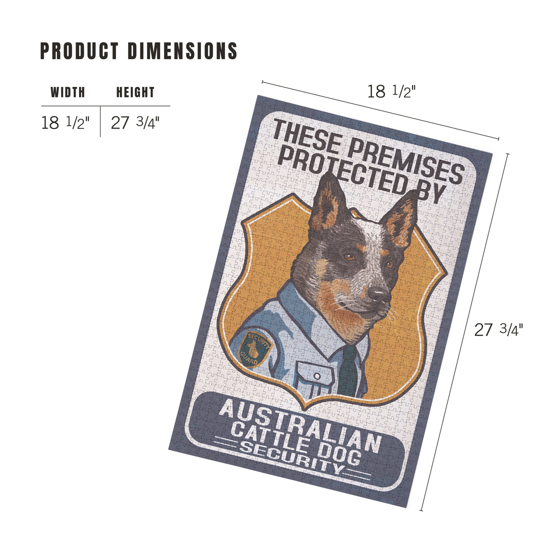 Australian Cattle Dog Security, Jigsaw Puzzle Puzzle Lantern Press 