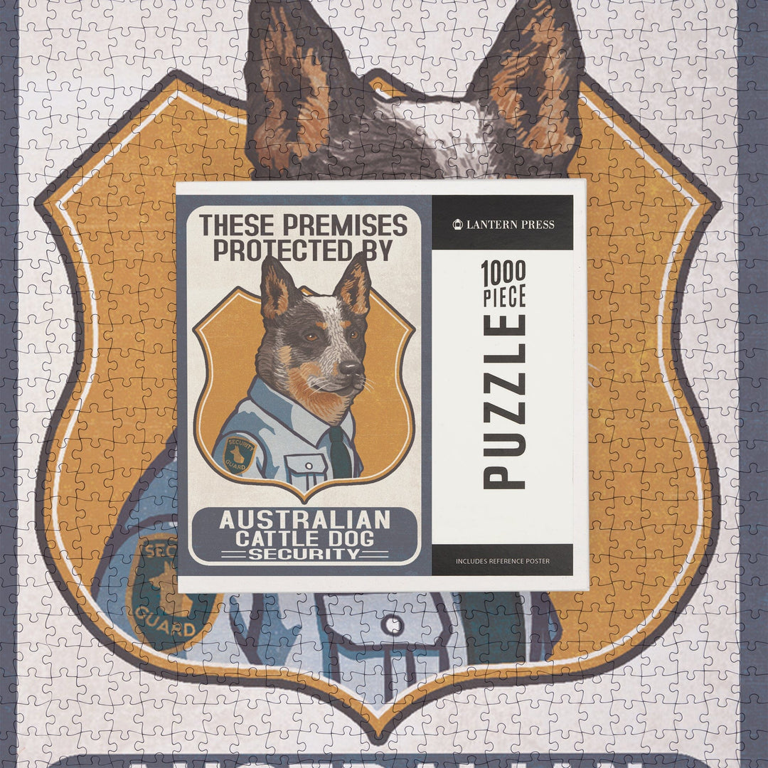 Australian Cattle Dog Security, Jigsaw Puzzle Puzzle Lantern Press 