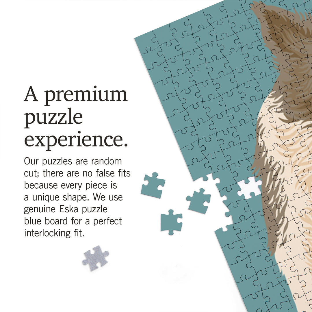 Australian Shepherd, Retro Boomerang Ad, Jigsaw Puzzle Puzzle Lantern Press 