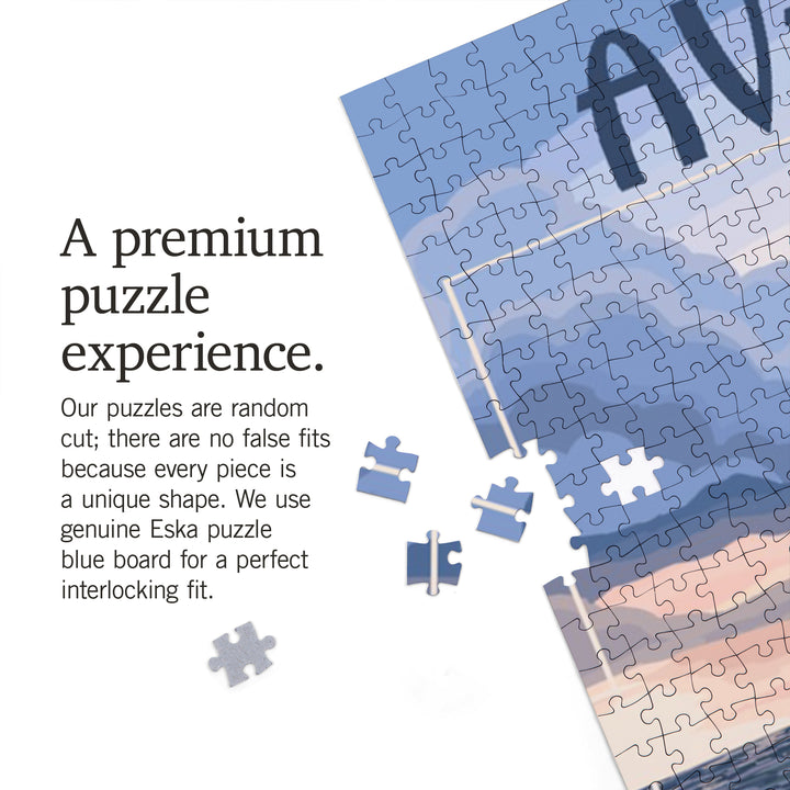 Avalon, New Jersey, Beach Boardwalk Scene, Jigsaw Puzzle Puzzle Lantern Press 