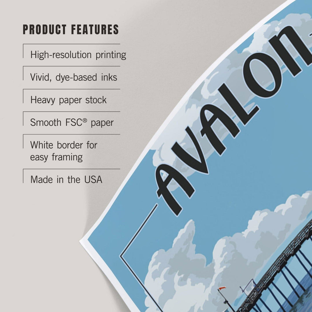 Avalon, New Jersey, Lifeboat, Art & Giclee Prints Art Lantern Press 