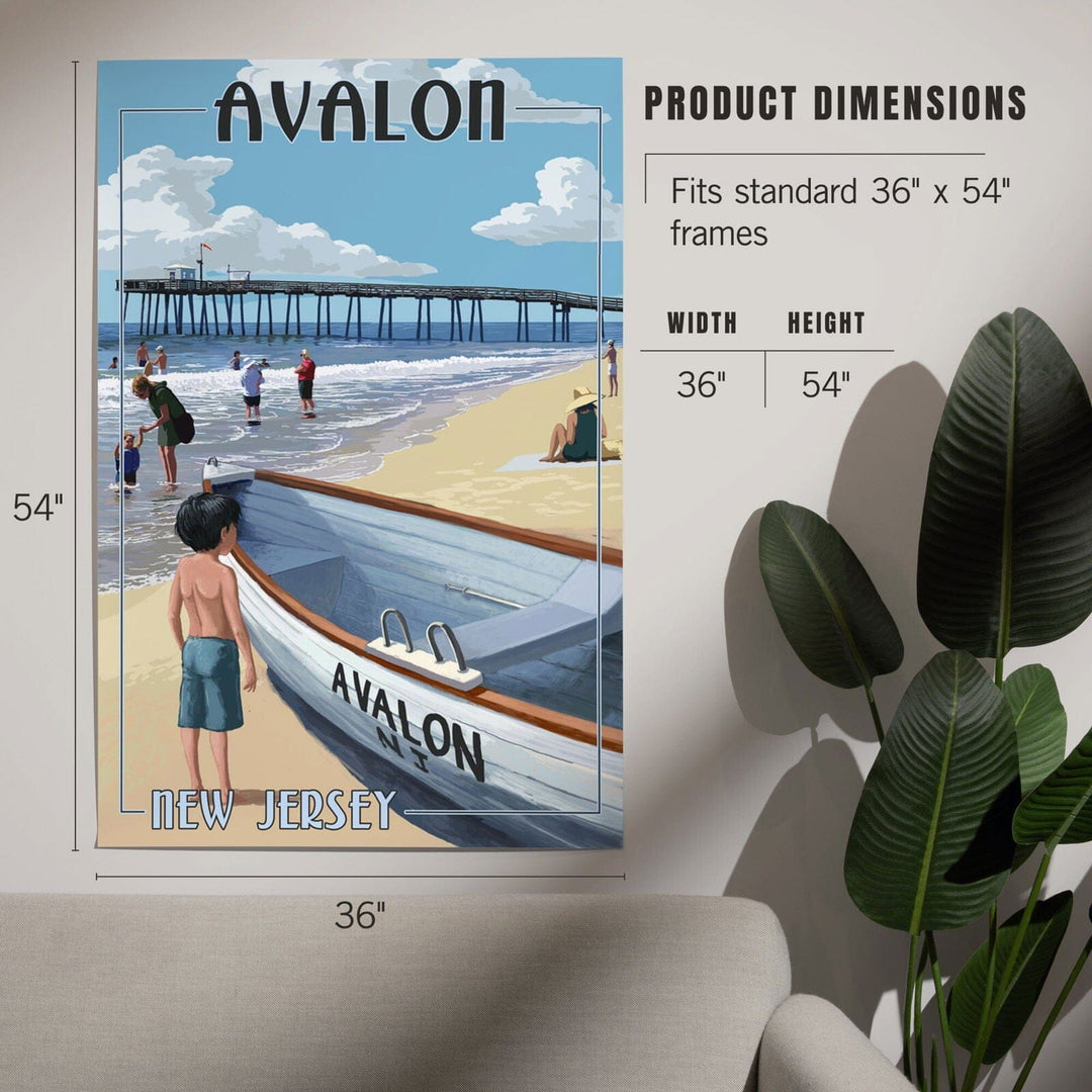 Avalon, New Jersey, Lifeboat, Art & Giclee Prints Art Lantern Press 